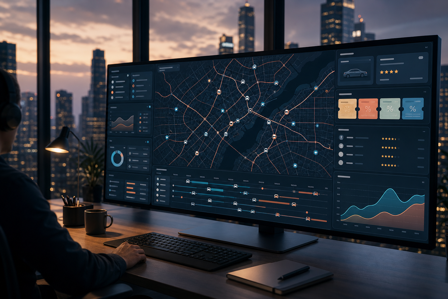 Ride dispatch and operations dashboard
