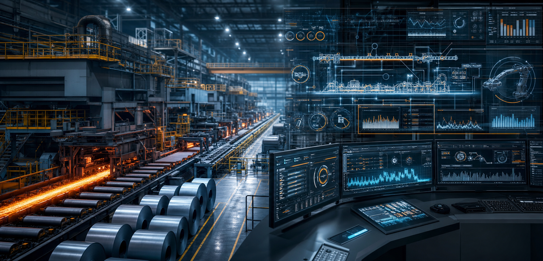 Steel factory digital twin and operations monitoring