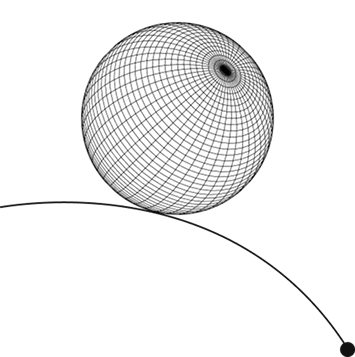 Abstract wireframe sphere